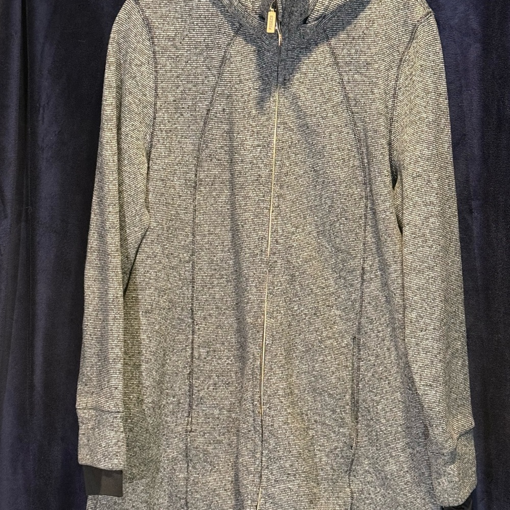 Calvin Klein Women's 1X Gray performance Utility fleece zip up Jacket